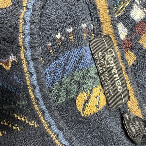 Vintage 90s Lorenzo Men’s Coogi Style Sweater 3D Knit Textured Pullover Size XXL - Picture 5 of 5